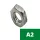 DIN 439 Alacsony anya, A2, Rozsdamentes, M 4