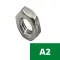 DIN 439 Alacsony anya, A2, Rozsdamentes, M 4