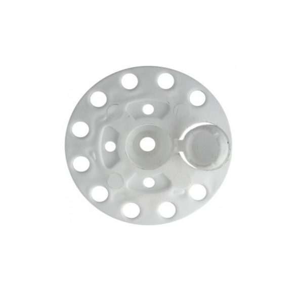 Szigetelés rögzítő tányér 60mm fehér, zárókupakos fa és fémszerkezethez