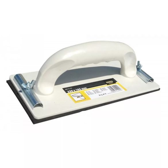 Kézi csiszoló fehér műanyagból, EPDM gumi talp 105x230 mm HOME (MN-73-170)