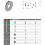 DIN 9021 Nagyméretű alátét fakötésekhez ( DIN 9021), A2, Rozsdamentes, M 12