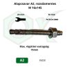 Alapcsavar A2, rozsdamentes M 16x145