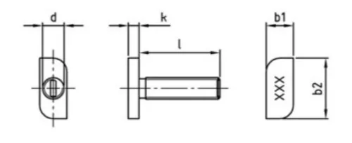 Solar kalapácsfejű csavar, A2,rozsdamentes 8x25