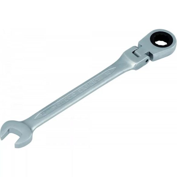 15-ös Villás-racsnis kulcs, csuklós véggel profi CrV (MN-59-715)