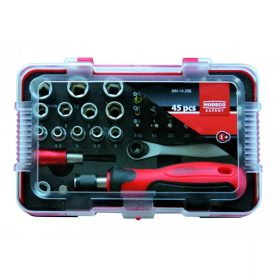 Dugó bitbehajtó készlet, 45 részes EXPERT (MN-14-206)