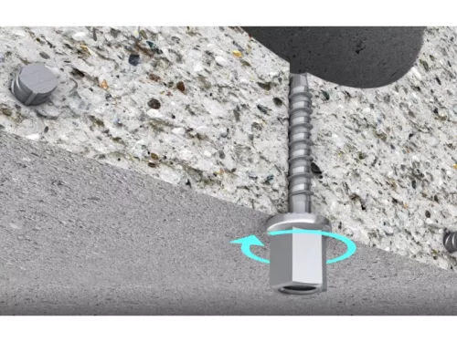 Hatlapfejű betoncsavar M10 belső menettel 7,5x55 (furat:6 mm)