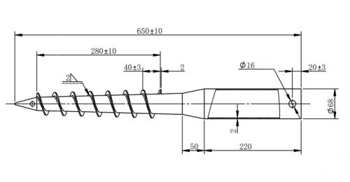 Talajcsavar G 68x650 - 2 -