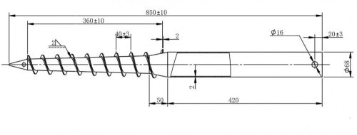Talajcsavar G 68x850 - 2 -