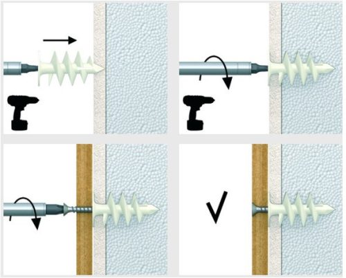 Műanyag tipli Hungarocellhez SPIRÁL 75, polisztirol dübel