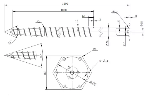 Talajcsavar M 76x1600 - 3 - M16