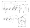 Talajcsavar M 76x800 - 2,5 - M12
