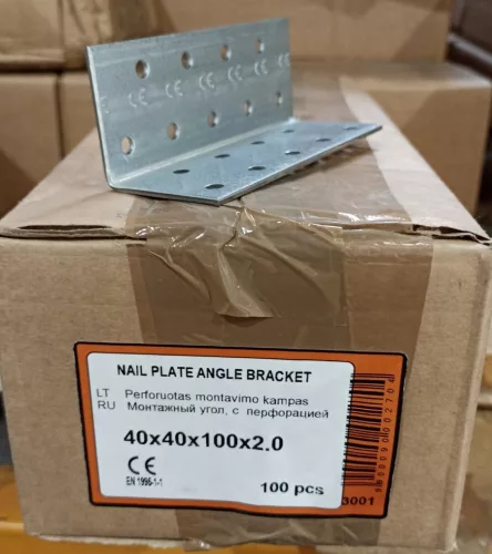 Sarokvas, horganyzott 40x40x100x2