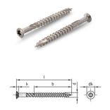 Teraszcsavar C1, rozsdamentes 5X70