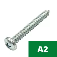  Rozsdamentes (A2) domborúfejű hegyes lemezcsavar
