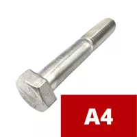 Saválló (A4) hatlapfejű részmenetes csavar (DIN 931)