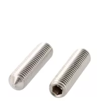 Rozsdamentes (A2) kúpos végű belsőkulcsnyílású hernyócsavar (DIN 914)